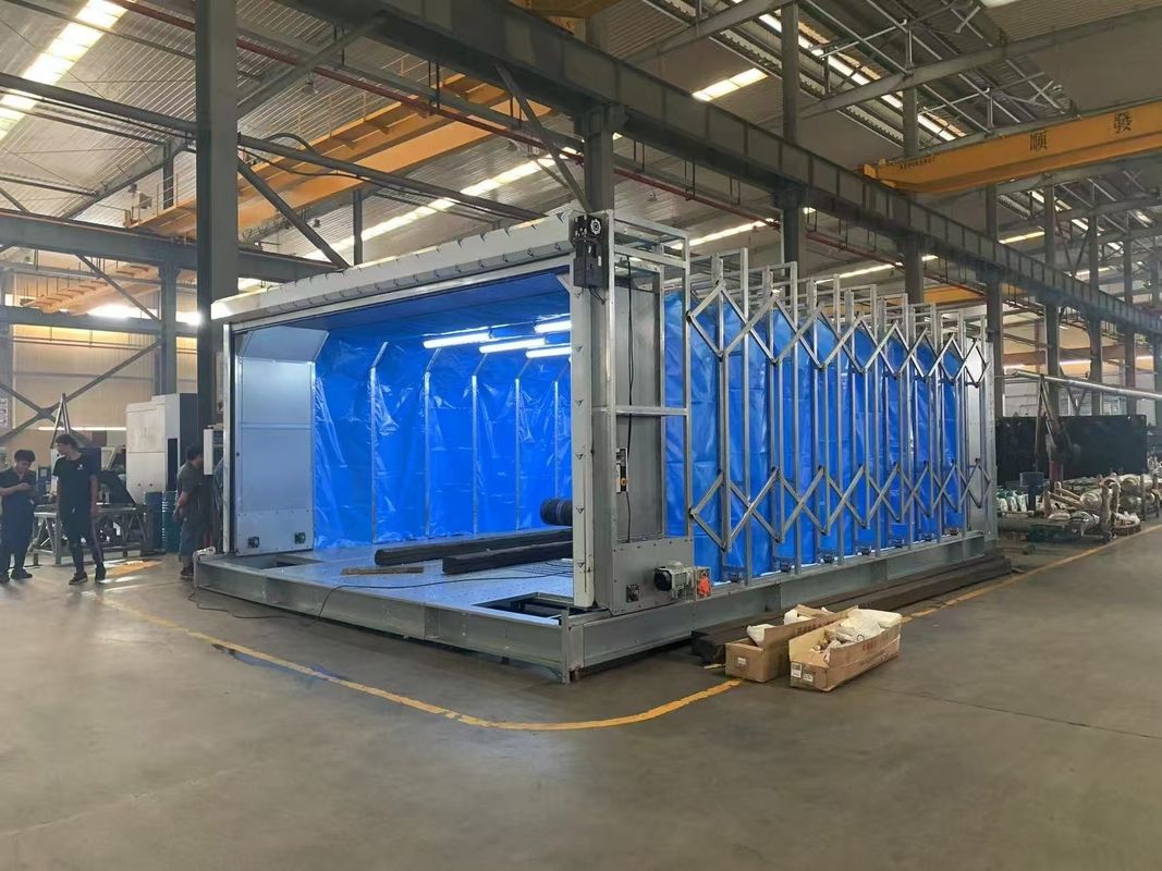 Mobile Retractable Telescopic Spray Booths Car Painting Room with Electric Heatingg Paint