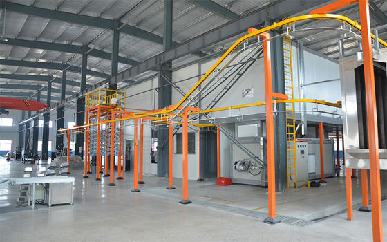 Eccellente qualità del rivestimento, processo operativo senza interruzioni, linea di verniciatura professionale per binari a pavimento