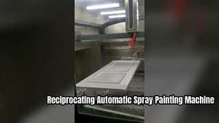 Macchina automatica alternativa per verniciatura a spruzzo per ante di armadi e pannelli in legno