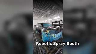 Cabina di verniciatura automatizzata industriale ad alta efficienza CoatTech con sistema di spruzzatura robotizzato basato sull'intelligenza artificiale